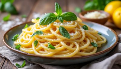 découvrez notre recette de spaghetti citronnés au basilic et parmesan, une recette crémeuse et savoureuse qui vous transporte directement au cœur de l'italie.