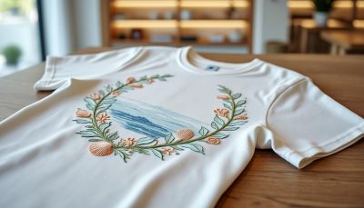 découvrez le t-shirt quotidien brodé catalina signé johnny was, disponible chez neiman marcus. alliez confort et style avec ce modèle unique, parfait pour un look décontracté et élégant au quotidien.