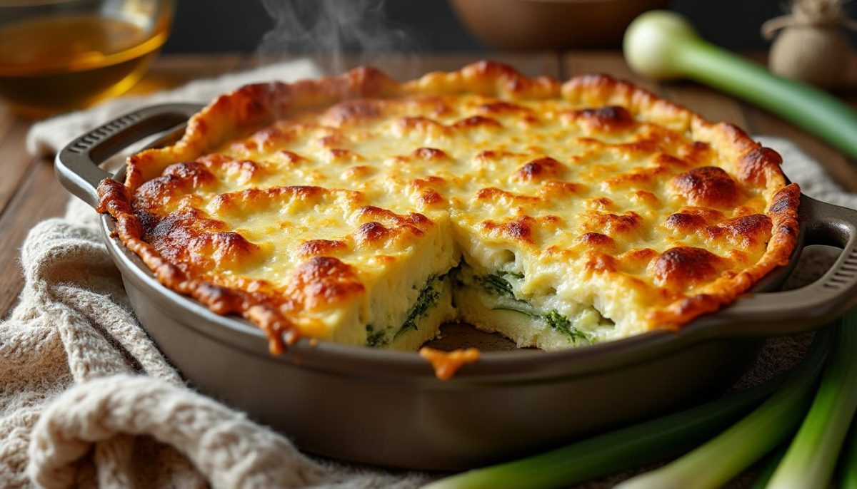découvrez notre recette de gratin de poireaux onctueux et doré, idéal pour apporter chaleur et réconfort à vos soirées d'hiver.