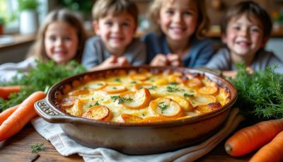 découvrez un gratin fondant de panais et pommes de terre, idéal pour faire aimer les légumes d’hiver aux enfants grâce à sa douceur et sa texture onctueuse.