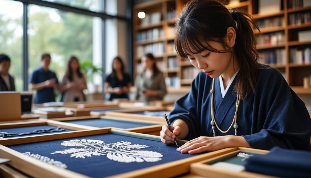 découvrez à la médiathèque de bressols l'art ancestral japonais du sashiko, une technique traditionnelle de broderie qui allie histoire et créativité.