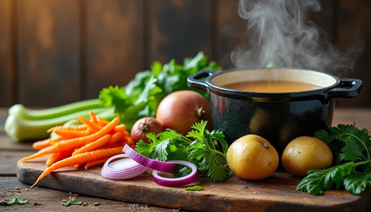 découvrez comment transformer vos épluchures en un bouillon de légumes maison savoureux et facile à préparer, pour une cuisine zéro déchet et pleine de goût.