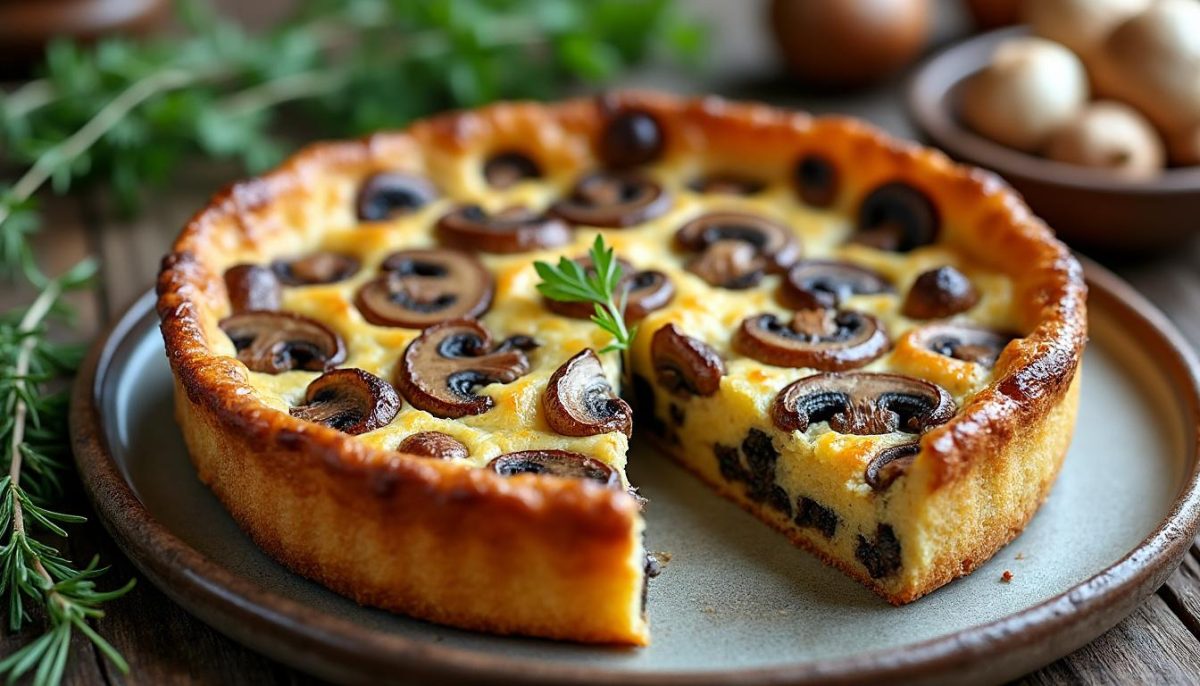découvrez notre clafoutis salé aux champignons, une recette dorée et fondante qui apportera une touche gourmande et savoureuse à votre dîner.
