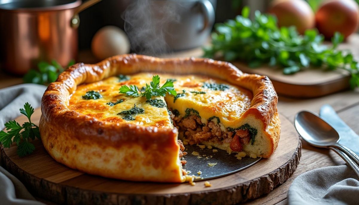 découvrez la tourte rustique auvergnate, une recette simple et savoureuse qui offre un festin gourmand dès la première bouchée. parfaite pour un repas chaleureux et convivial.