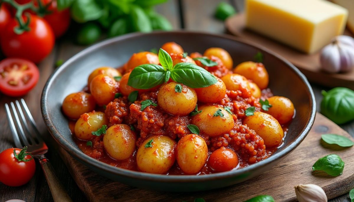 découvrez la recette gourmande de simone zanoni pour sublimer les patates à la bolognaise, un classique revisité avec saveur et simplicité.