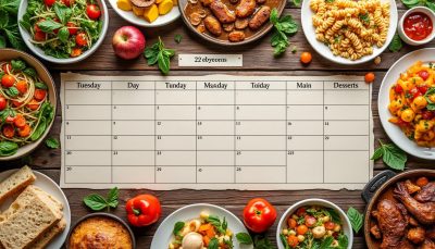 découvrez notre plan de repas hebdomadaire du 30 mars 2026, conçu pour faciliter vos repas avec des idées équilibrées et savoureuses tout au long de la semaine.