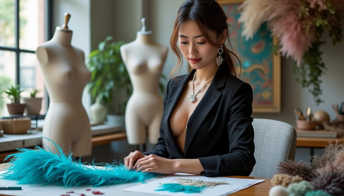 découvrez le métier unique d'une plumassière qui transforme les plumes en œuvres d'art, mêlant bijoux et haute couture pour des créations d'exception.