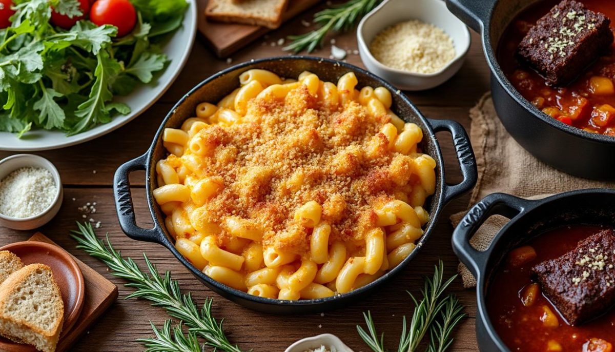 découvrez le mac and cheese croustillant, un plat réconfortant et indémodable qui allie douceur et texture croquante pour un plaisir garanti.