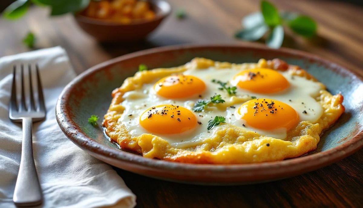 découvrez une recette simple et conviviale à base de trois œufs et un peu de fromage, parfaite pour un repas rapide et savoureux.