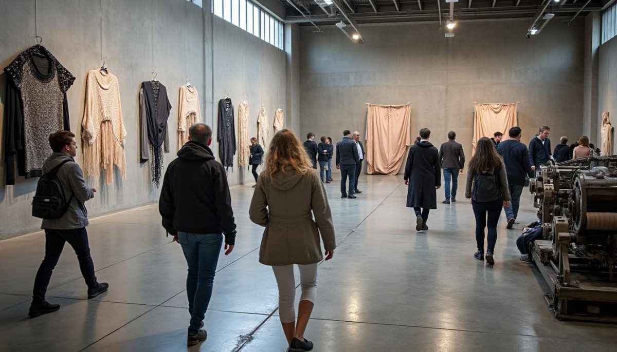 découvrez une exposition à falaise qui interroge notre rapport à la consommation et explore les enjeux actuels de la filière textile.