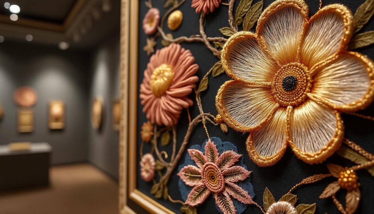 découvrez comment le musée jacques-chirac de sarran met en lumière le soft power à travers de somptueuses broderies et des fils d'or éclatants, une célébration de l'art et de la culture raffinée.