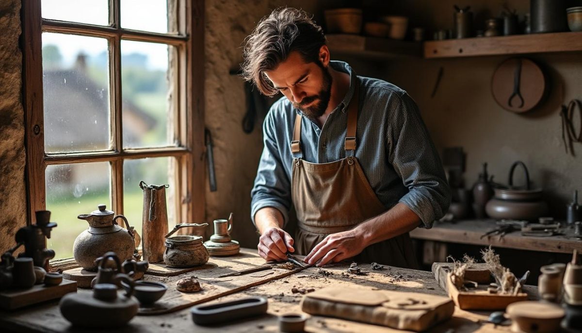 découvrez comment guénolé le formal, aux fougerêts, transforme les vieilles pièces en accessoires uniques et remplis d'histoire, alliant créativité et savoir-faire artisanal.