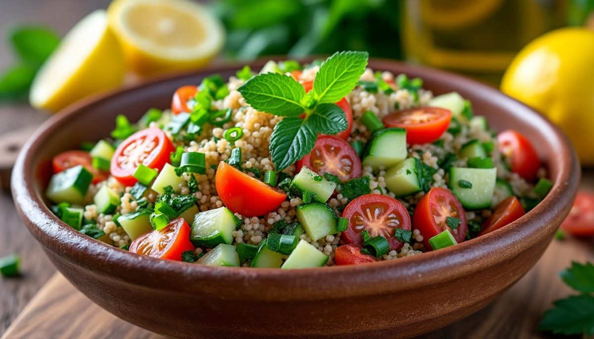 découvrez notre taboulé libanais authentique, préparé avec des ingrédients frais et naturels. une explosion de saveurs qui surpassera toutes vos versions industrielles.