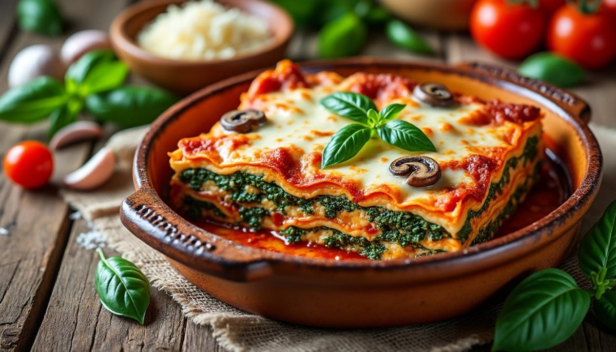 découvrez notre recette de lasagnes végétariennes ultra gourmandes, parfaites pour régaler toute la famille et faire oublier la viande grâce à leurs saveurs riches et généreuses.