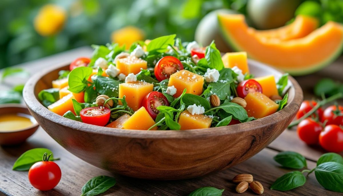 découvrez notre recette rapide et savoureuse de salade melon sucrée-salée, parfaite pour des repas d'été frais et gourmands en seulement 10 minutes.