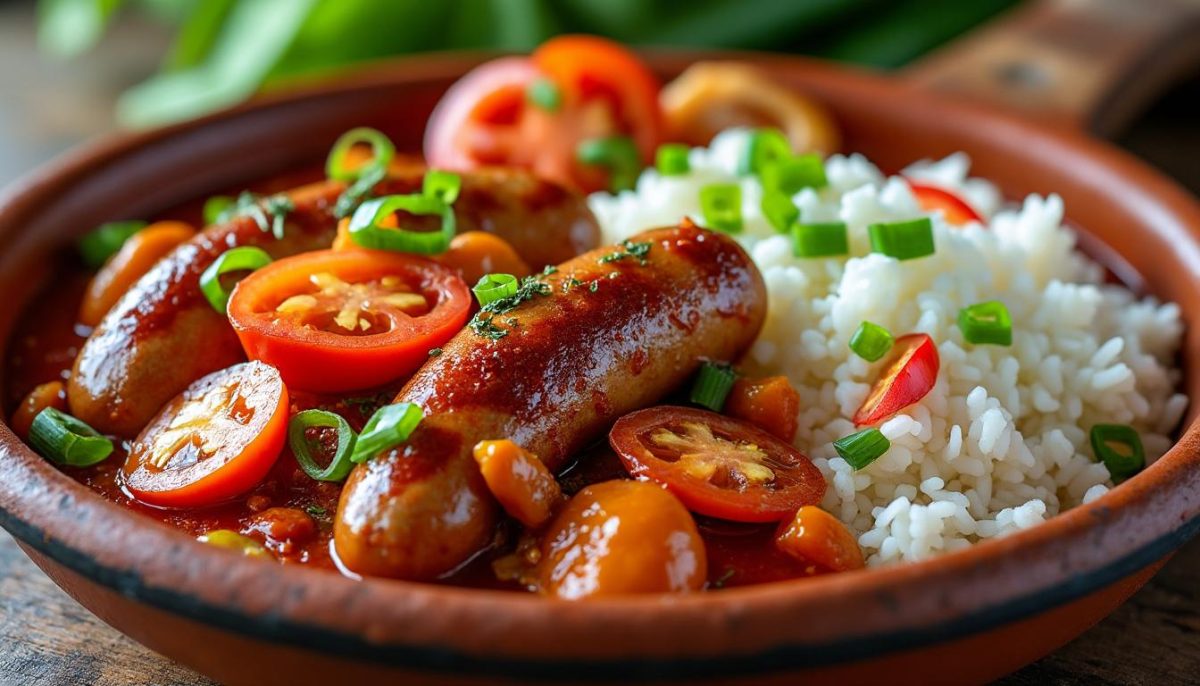 découvrez la recette authentique du rougail saucisse, un plat réunionnais savoureux qui vous fera voyager directement à la réunion grâce à ses saveurs uniques et épicées.