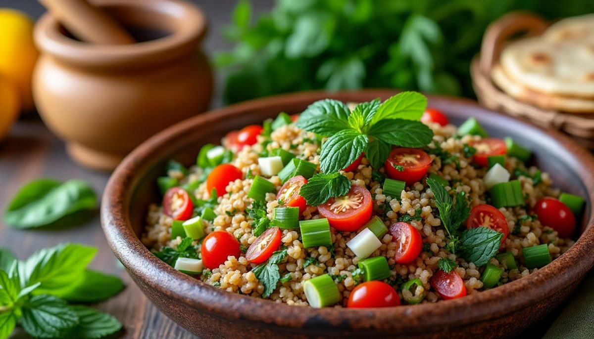 découvrez la recette authentique du taboulé libanais, un secret de grand-mère pour un mélange frais et savoureux, parfait pour vos repas en famille.