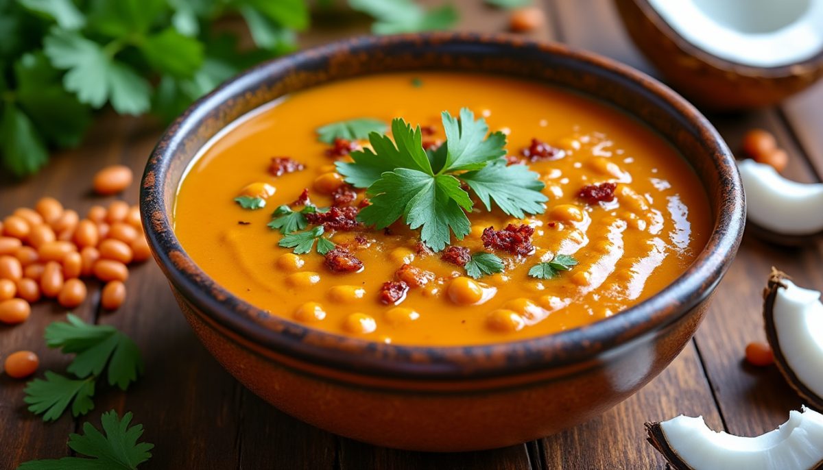 découvrez notre dahl de lentilles corail au lait de coco, un plat rapide, savoureux et réconfortant qui ravira vos papilles en un rien de temps.