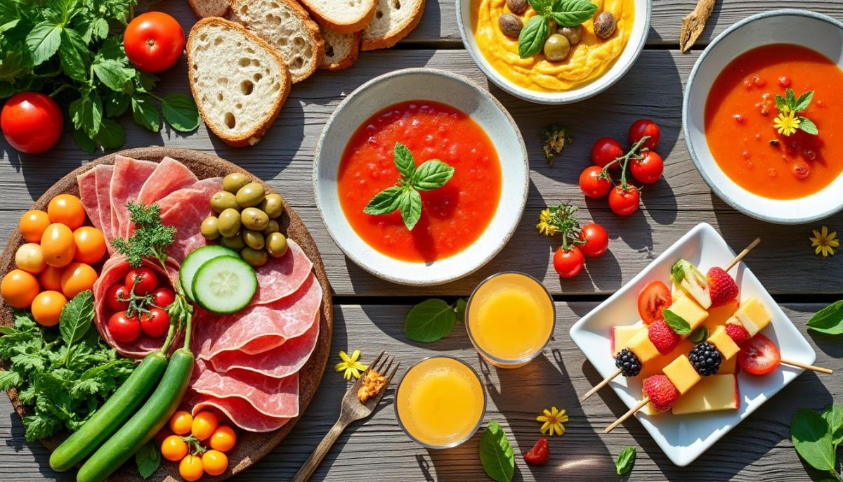 découvrez 5 recettes d'apéros dînatoires sans cuisson, parfaites pour recevoir sans transpirer lors des fortes chaleurs de la canicule.