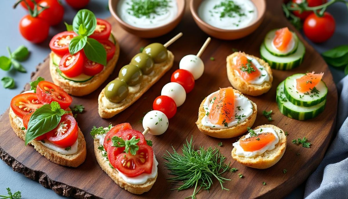découvrez 5 recettes rapides de bouchées apéritives à préparer en seulement 10 minutes pour impressionner facilement vos invités lors de votre prochain apéritif.