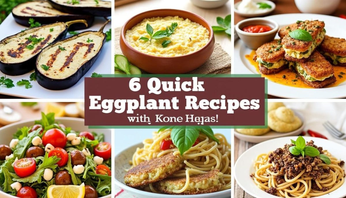 découvrez 6 recettes rapides et savoureuses à base d'aubergine qui vous feront redécouvrir et aimer ce légume souvent délaissé.