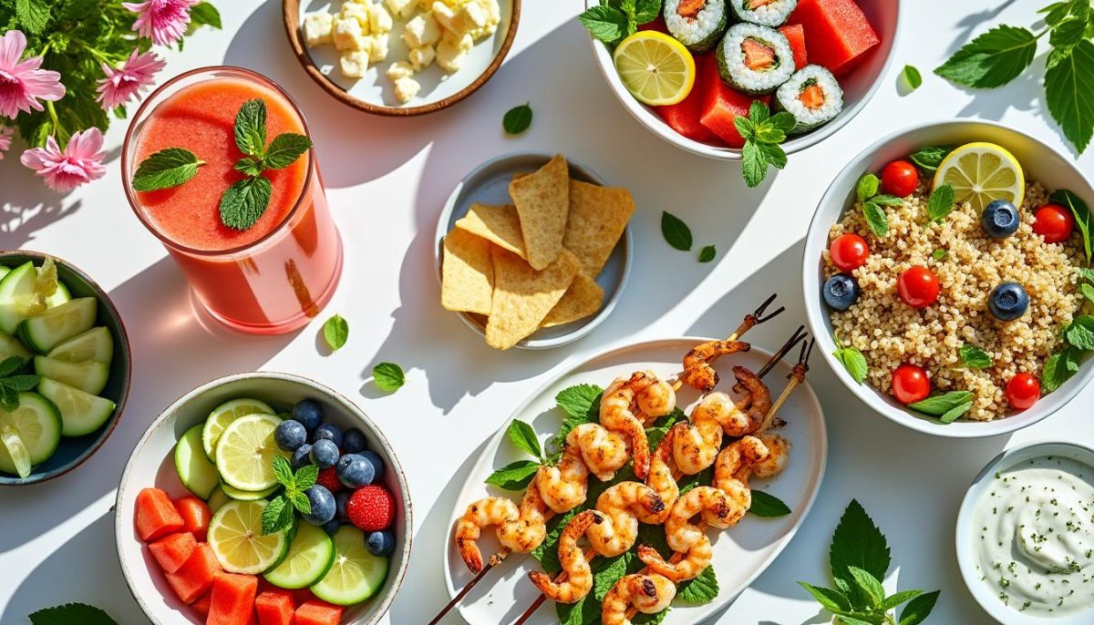 découvrez 7 idées de repas d'été ultra fraîches, simples et délicieuses, pour rester au frais et bien manger sans stress pendant la canicule.