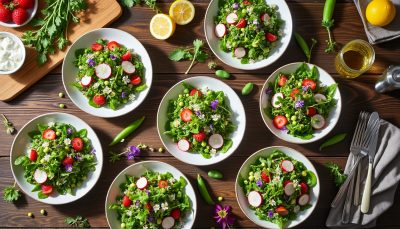 découvrez 7 recettes de salades printanières fraîches et savoureuses pour célébrer l'arrivée des beaux jours en cuisine. idéales pour des repas légers et colorés !