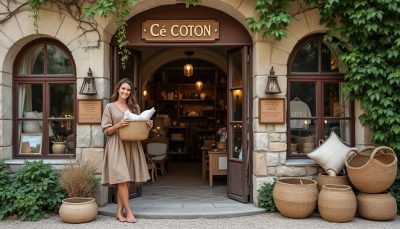 découvrez "cé coton", la nouvelle boutique d'artisanat lancée par céline gaillard au cœur de l'abbaye d'aubazine, offrant des créations uniques et authentiques.