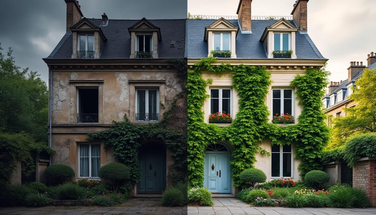 découvrez la transformation spectaculaire d'une maison lugubre en un refuge verdoyant au cœur de paris, une véritable métamorphose entre avant et après qui allie charme naturel et modernité.