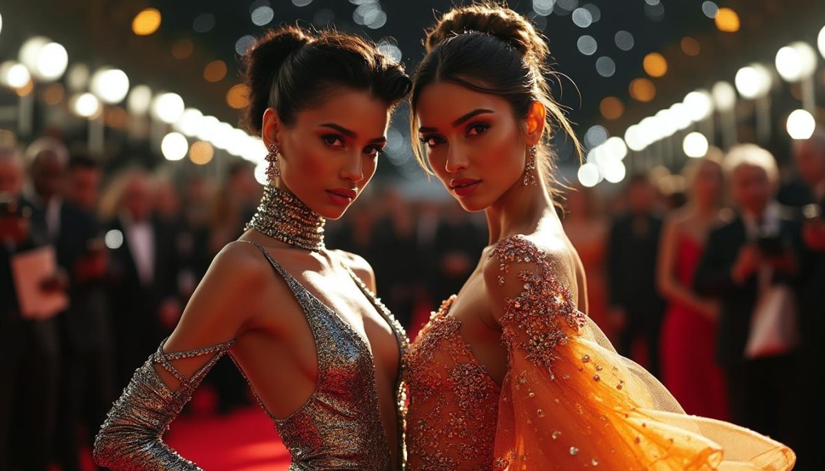 découvrez le duel élégant entre iris mittenaere et flora coquerel à cannes 2026, où elles rivalisent avec des robes audacieuses et envoûtantes qui captivent tous les regards.