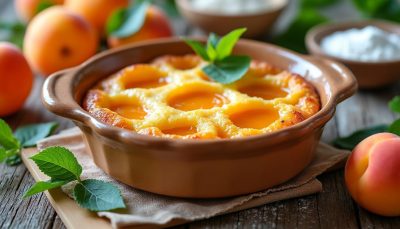 découvrez notre recette simple et rapide du clafoutis abricot fondant, un dessert d'été délicieux prêt en seulement 30 minutes, parfait pour vos envies sucrées estivales.