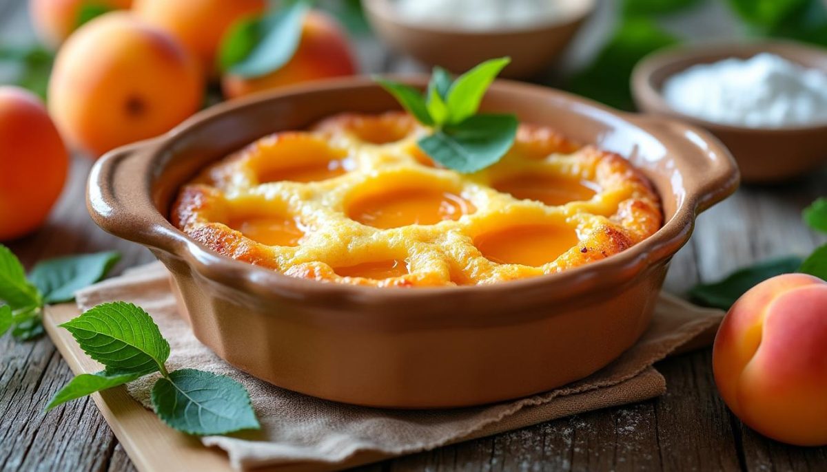 découvrez notre recette simple et rapide du clafoutis abricot fondant, un dessert d'été délicieux prêt en seulement 30 minutes, parfait pour vos envies sucrées estivales.
