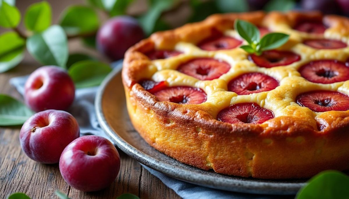 découvrez notre recette facile et délicieuse de clafoutis aux prunes fondant, le dessert parfait pour savourer la douceur de la fin d'été.