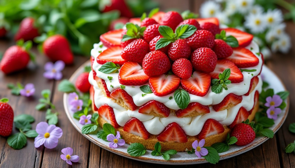 découvrez ce fraisier aérien léger et rapide à préparer, qui deviendra votre nouvelle pâtisserie préférée en moins d'une heure.