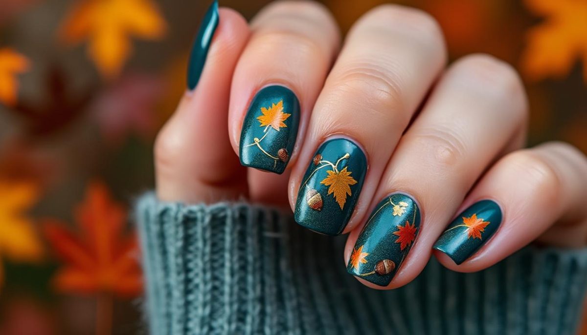 découvrez un nail art automnal audacieux avec une couleur rarement choisie mais étonnamment réussie. osez la différence et sublimez vos ongles cet automne !