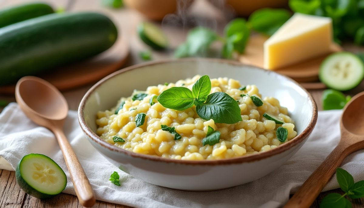 découvrez ce risotto courgette onctueux, parfait pour vos repas d'été. une recette réconfortante, savoureuse et facile à préparer, qui deviendra vite un incontournable de la saison.
