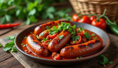 découvrez le rougail saucisse authentique, une explosion de saveurs réunionnaises qui vous transporte directement à la réunion en une seule bouchée. un plat traditionnel à savourer sans modération !