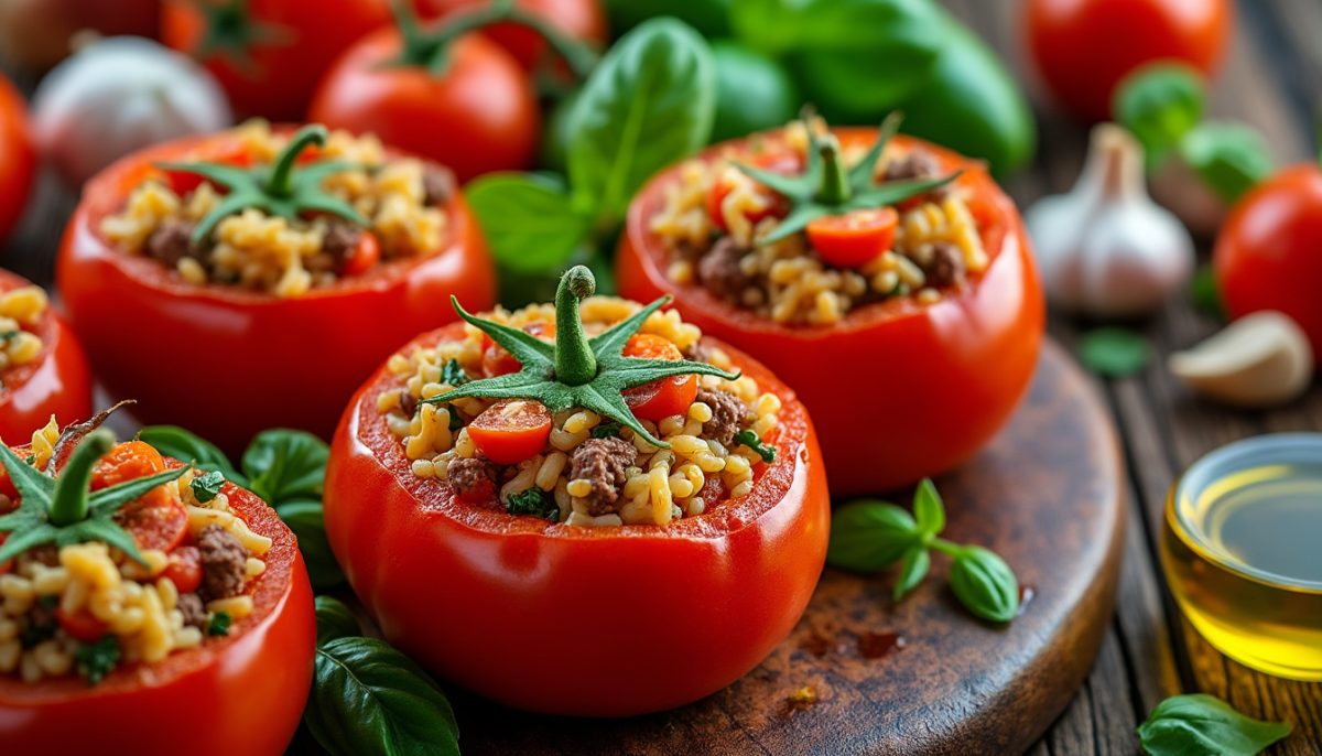 découvrez la recette authentique des tomates farcies de grand-mère, un plat traditionnel savoureux qui deviendra rapidement votre favori cette année. facile à préparer et délicieux à déguster !