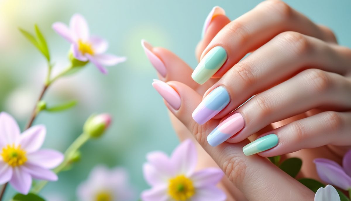 découvrez la manucure french pastel ultra tendance qui va dominer votre feed ce printemps avec ses couleurs douces et son style élégant, parfait pour une saison pleine de fraîcheur.