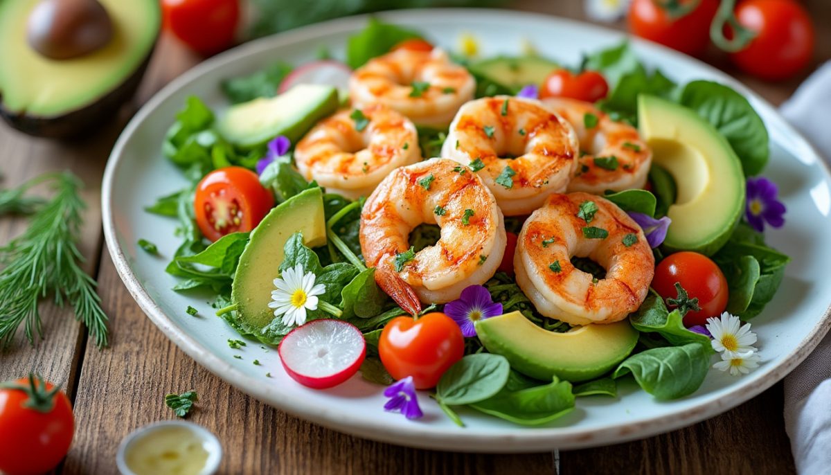 découvrez notre salade crevette chic et fraîche, la recette estivale parfaite alliant saveurs raffinées et légèreté. idéale pour vos repas d'été et vos moments gourmands.