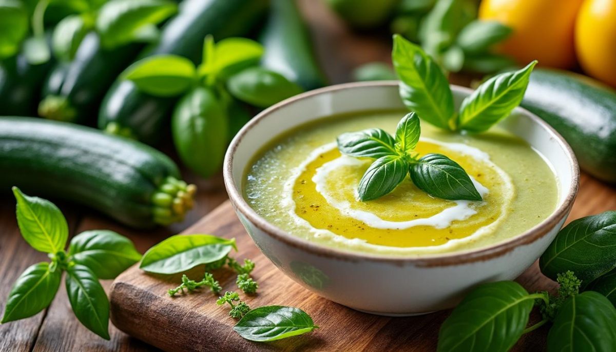 découvrez une recette rafraîchissante de soupe froide à la courgette, idéale pour utiliser toute votre récolte pendant la canicule.