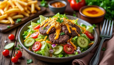découvrez notre salade big mac, une recette savoureuse qui satisfait toutes vos envies gourmandes avec des ingrédients frais et un goût irrésistible.