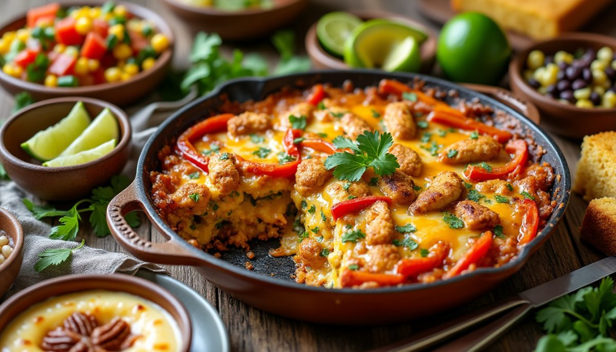 savourez un gratin facile et fromager alliant les meilleures saveurs de fajitas pour un repas riche et gourmand.