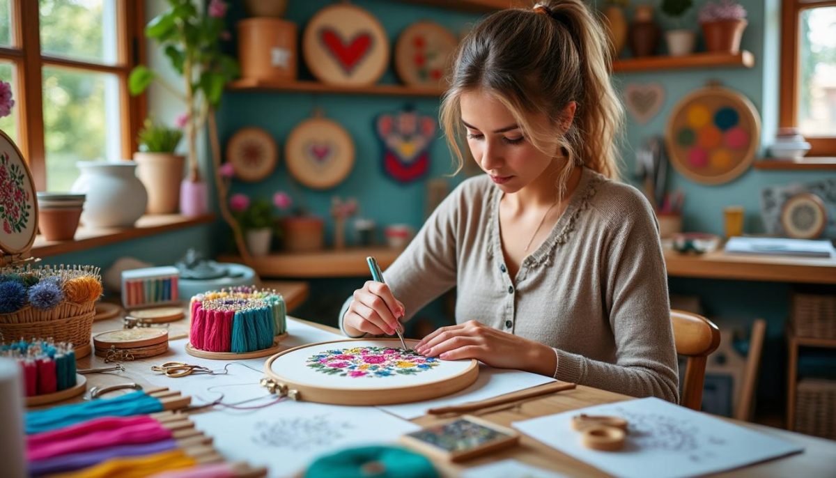 découvrez notre atelier de broderie où des pièces simples se transforment en œuvres uniques, personnalisées à votre image pour un style authentique et original.