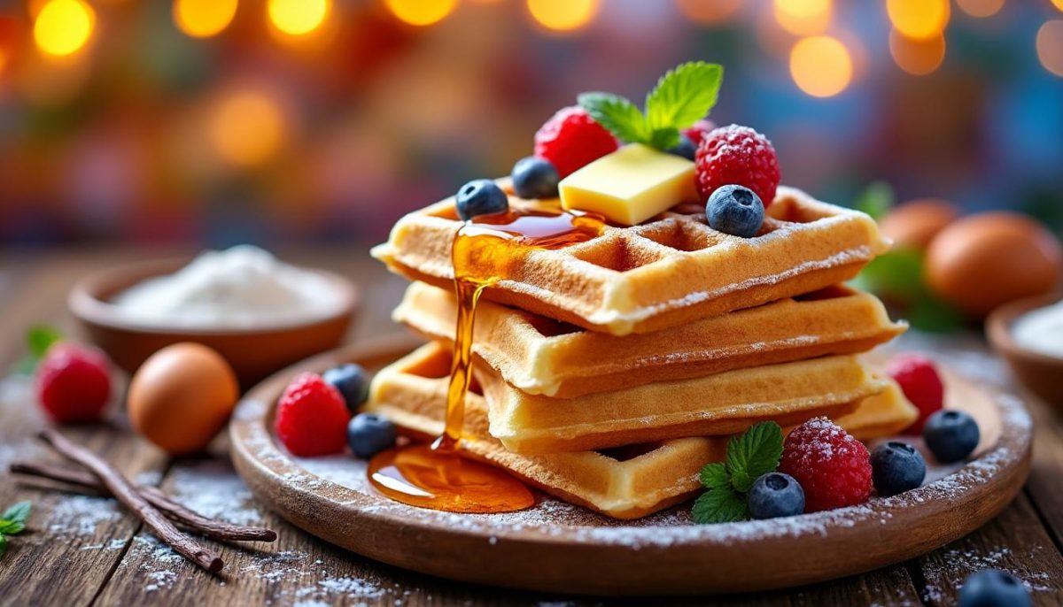 découvrez la recette ultra moelleuse des gaufres parfaites, avec le secret pour obtenir un goût et une texture dignes d'une fête foraine à chaque fois.