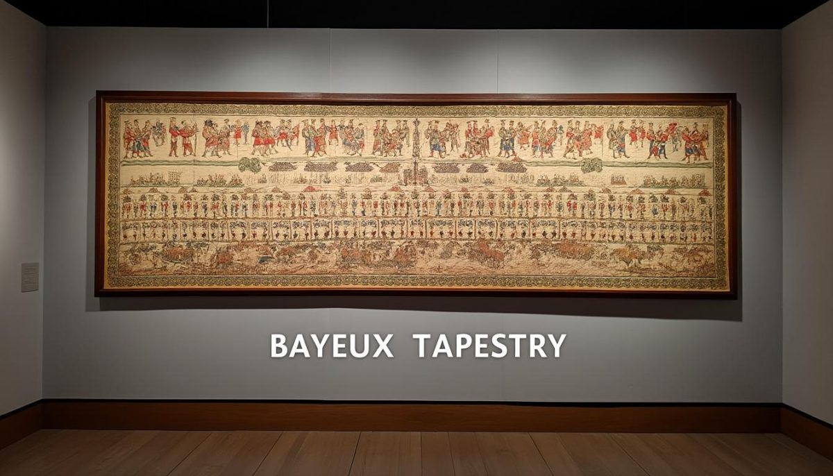 découvrez la tapisserie de bayeux exposée à plat pour la première fois au british museum, une œuvre historique exceptionnelle qui raconte la conquête normande de 1066.