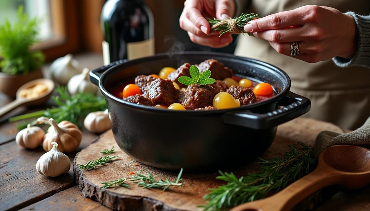 découvrez le secret authentique du boeuf bourguignon avec l'astuce de grand-mère méconnue qui sublime ce plat traditionnel français.