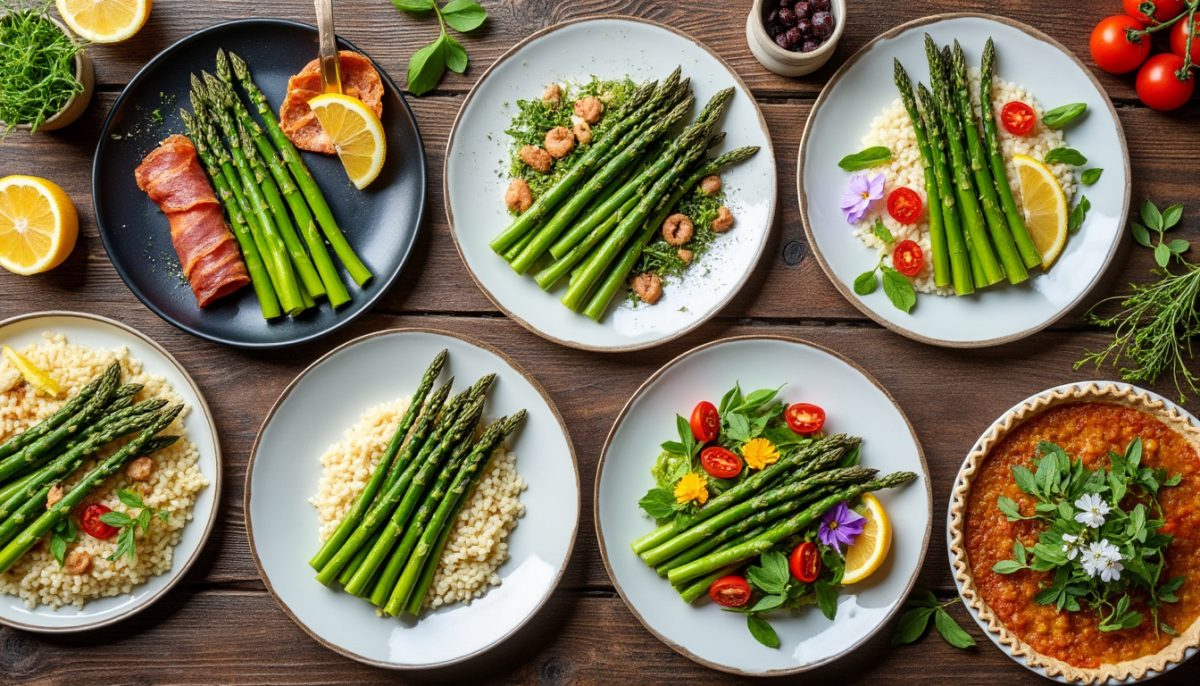 découvrez 7 recettes savoureuses aux asperges vertes pour sublimer ce légume de saison éphémère et régaler vos convives avec fraîcheur et gourmandise.