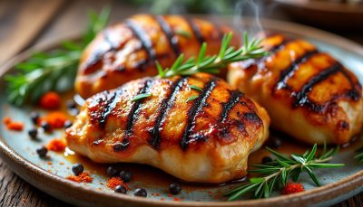 découvrez nos cuisses de poulet grillées, juteuses et savoureuses, pour une explosion de saveurs à chaque bouchée. parfaites pour un repas convivial et gourmand.