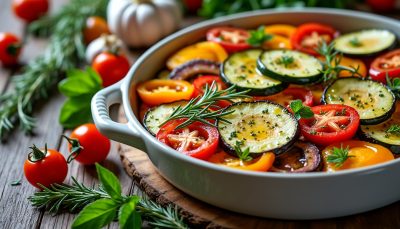 découvrez la recette culte du tian de légumes de cyril lignac, expliquée pas à pas pour réussir ce plat savoureux et coloré chez vous facilement.